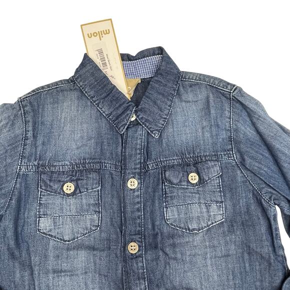 NWT Milon Size 2 Denim Shirt - Picture 2 of 5